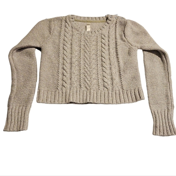 Cherokee Girls Grey Cable Knit Pull Over Sweater Bling 60% Cotton 40% Acrylic XL - Picture 1 of 6